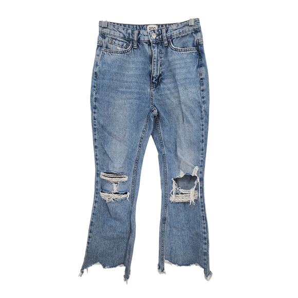 BDG Urban Outfitters Destroyed Flare‎ Crop Jeans Size 25 - Picture 1 of 8